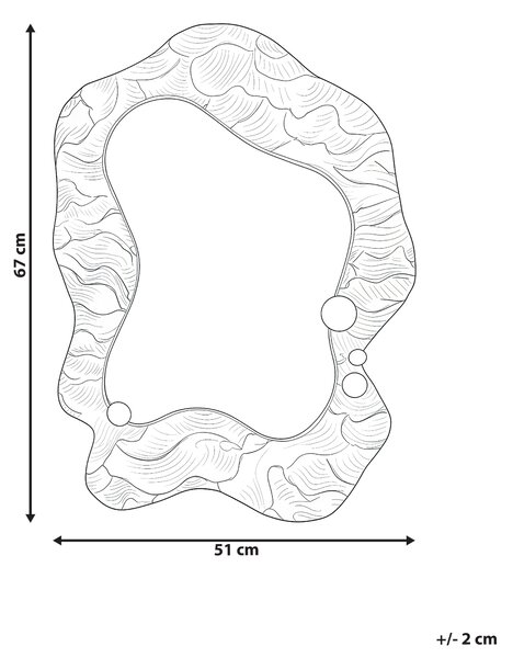 Zrcadlo LINAS 51 cm 67 cm Šedá