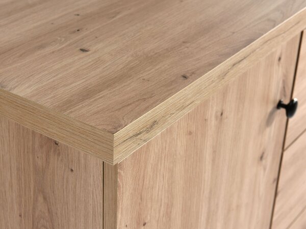 Komoda Sigeren SG04, Barva: dub artisan / dub artisan + černá 5903211090530