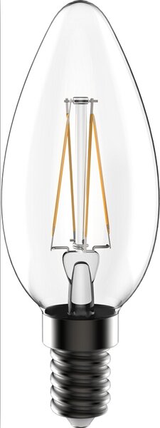 TESLA lighting Tesla - LED žárovka CRYSTAL RETRO svíčka E14, 4W, 230V, 470lm, 15 000h, 2700K teplá bílá, 360°čirá