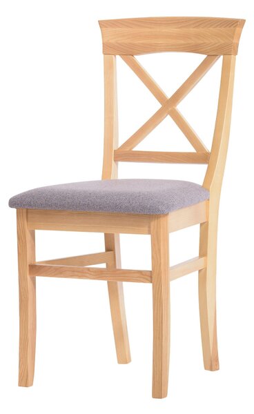 Polstrovaná židle Torino jasan šedá látka