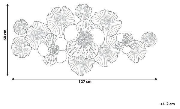 Závěsná ozdoba Květina MOLYBDENIUM Kov 60 cm Pestrá