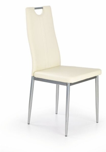 Jídelní židle Coreon, krémová / stříbrná