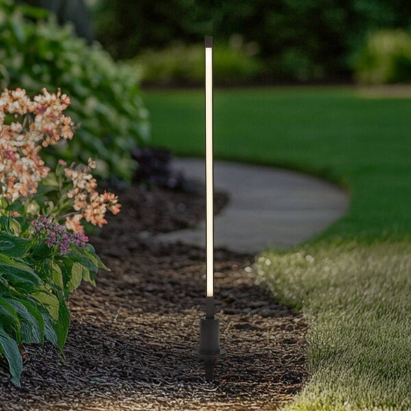 Lindby LED osvětlení cesty Neano, 80 cm, černé, kov, IP65, Černá, Hliník, Moderní