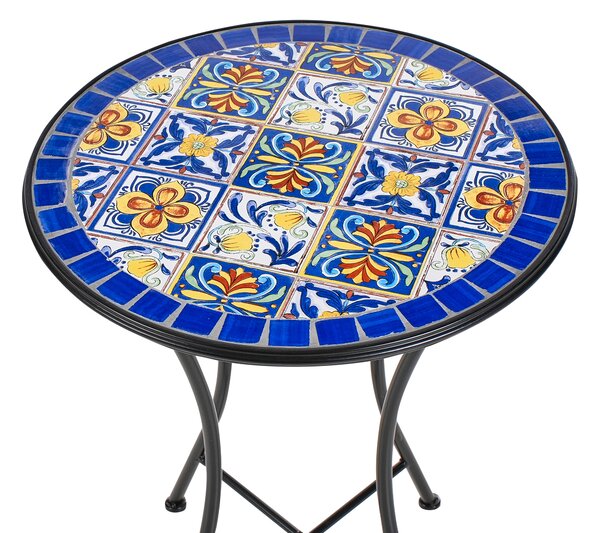 Bistro stolek CORIANO 60 cm 60 cm Kov Modrá