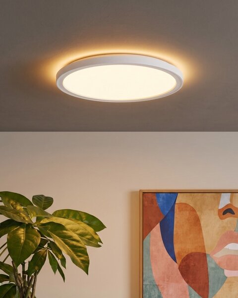 LED stropní světlo VELORA s dálkovým ovládáním se stmívačem Bílá