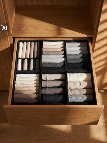 Sinsay - Sada organizérů na spodní prádlo 2 pack - černá