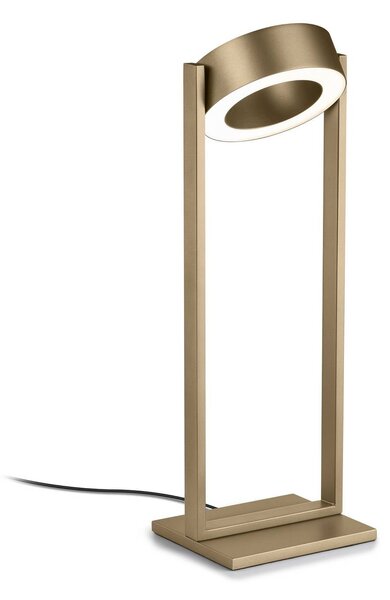 Knapstein LED stolní lampa Wega v barvě efektní bronz, výška 45 cm, ovládání gesty, stmívatelný, Bronz / starožitná mosaz, Obývací pokoj / jídelna, kov, Moderní