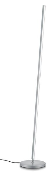 Knapstein LED stojací lampa Fabia s ovládáním gesty, niklová, výška 160 cm, kovová, stmívatelný, Hliník / šedá / zinek, Obývací pokoj / jídelna, Hliník, Moderní