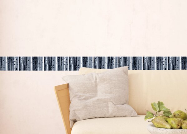 Samolepící bordura na zeď Břízy | 5 m x 13.8 cm | DWB8207