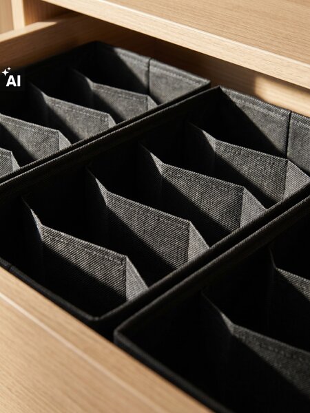 Sinsay - Sada organizérů na spodní prádlo 2 pack - černá