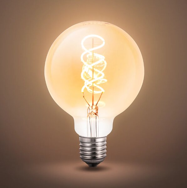 LED stmívatelná žárovka Minalox G95 E27, 3,6W, 24V, 3000K