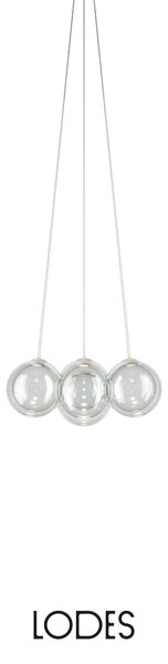Lodes Designové závěsné LED svítidlo RANDOM CLOUD, 7x ø23cm, š. 62 cm, CRI90 Barva: Bronzová, Teplota světla: 2700K - teplá bílá