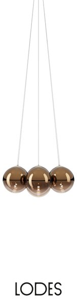 Lodes Designové závěsné LED svítidlo RANDOM CLOUD, 7x ø23cm, š. 62 cm, CRI90 Barva: Bronzová, Teplota světla: 2700K - teplá bílá