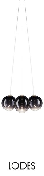 Lodes Designové závěsné LED svítidlo RANDOM CLOUD, 7x ø23cm, š. 62 cm, CRI90 Barva: Bronzová, Teplota světla: 2700K - teplá bílá