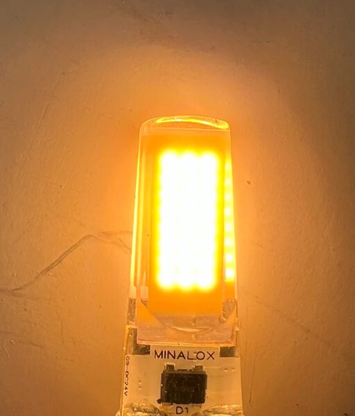 LED stmívatelná žárovka Minalox COB G9, 2W, 24V, 2700K