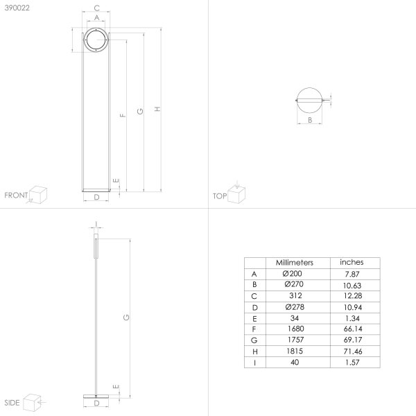 Eglo 390022 - LED Stmívatelná stojací lampa MONTEFANO LED/20W/230V 3000K