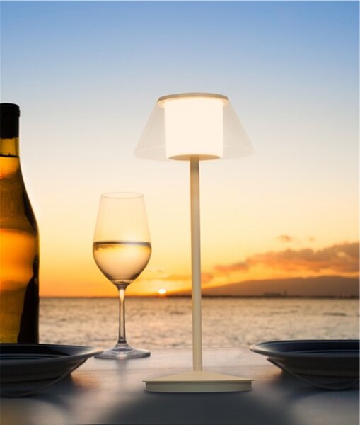 Mantra 7989 K5, venkovní stolní nabíjecí lampa LED 2W 3000K, černá, výška 35cm, IP54