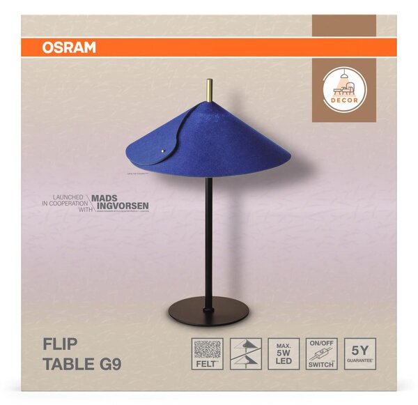 LEDVANCE stolní lampa Decor Flip G9 220-240 V modrá