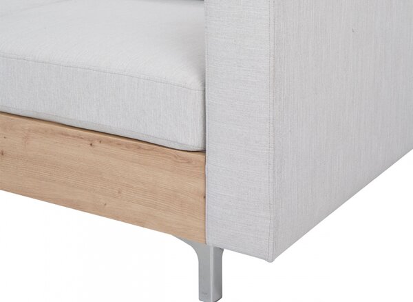 Rohová sedačka Nemezy Wood, Barva: ekokůže Soft 011 (černá), Strana: pravá, Barva nožiček:: dub artisan 5902928960150