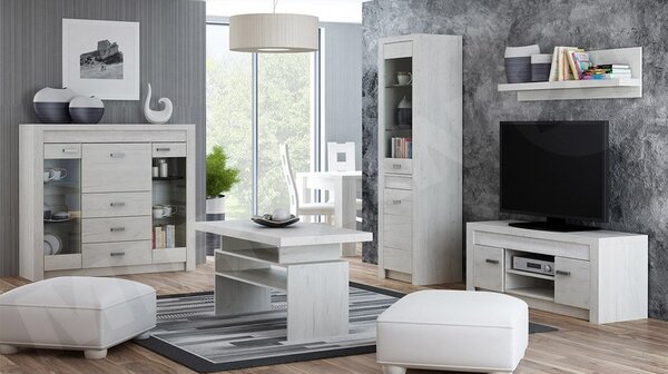 Obývací pokoj Nadia I, Osvětlení: bez osvětlení, Barva: kraft bílá 5902928481877