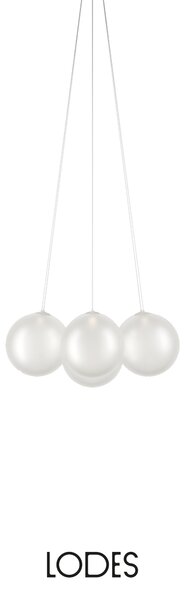 Lodes Designové závěsné LED svítidlo RANDOM CLOUD, 7x ø28cm, š. 76 cm, CRI90 Barva: Sněhově bílá, Teplota světla: 2700K - teplá bílá