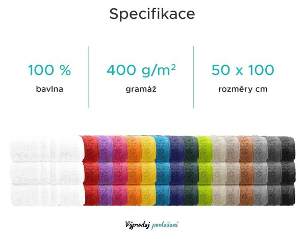 Ručník CLASSIC COLOR 50 x 100 cm mentolový, 100% bavlna