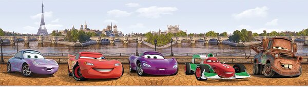 Dětská samolepící bordura na zeď Disney Auta Londýn | 5 m x 13.8 cm | DWBD8071