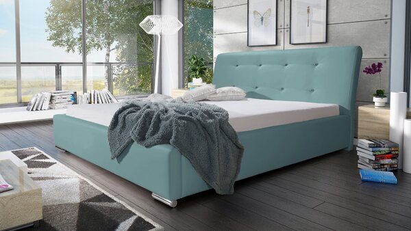 Čalouněná postel Spark 90x200 cm Barva látky Eko-kůže: Světle modrá (08)