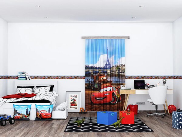 Dětská samolepící bordura na zeď Disney Auta Londýn | 5 m x 13.8 cm | DWBD8071