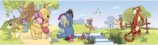 Dětská samolepící bordura na zeď Disney Medvídek Pú a přátelé | 5 m x 9.7 cm | DWBD8080