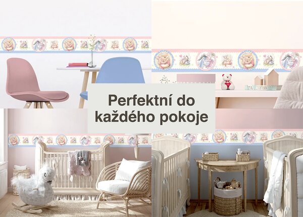 Dětská samolepící bordura na zeď Disney Medvídek Pú | 5 m x 13.8 cm | DWBD8066