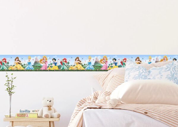 Dětská samolepící bordura na zeď Disney Princezny | 5 m x 13.8 cm | DWBD8072