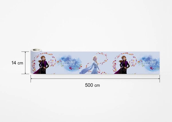 Dětská samolepící bordura na zeď Disney Ledové království Kouzlo | 5 m x 13.8 cm | DWBD8110