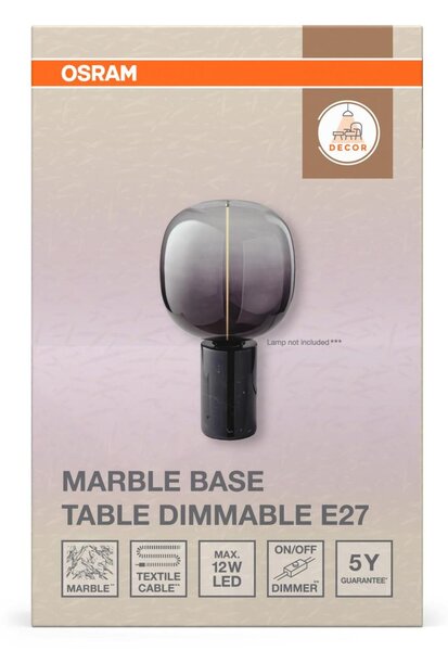 LEDVANCE stolní lampa Decor Marble Base stmívatelná E27 černá