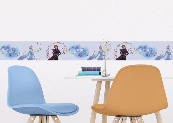 Dětská samolepící bordura na zeď Disney Ledové království Kouzlo | 5 m x 13.8 cm | DWBD8110