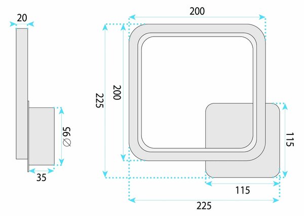 Toolight Nástěnné LED osvětlení LHJ122-W černé