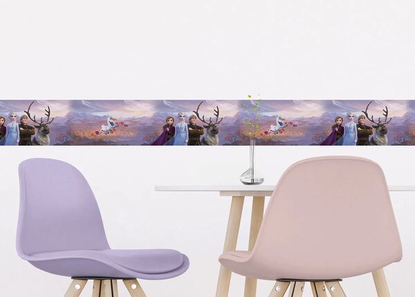 Dětská samolepící bordura na zeď Disney Ledové království | 5 m x 9.7 cm | DWBD8159