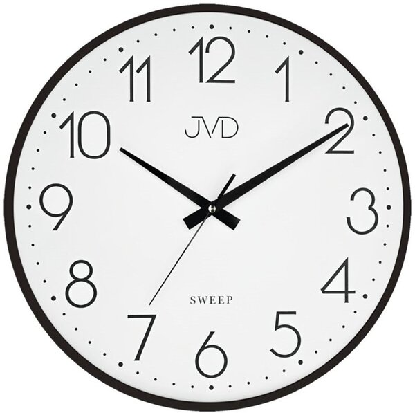 JVD HK4169.1 - velké kovové hodiny s tichým chodem a výbornou čitelností