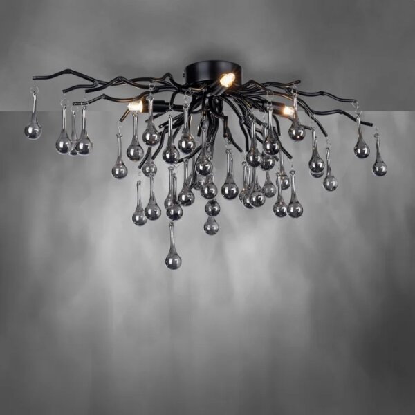 Paul Neuhaus 8090-18 - Přisazený lustr ICICLE 4xG9/40W/230V 30x60 cm černá