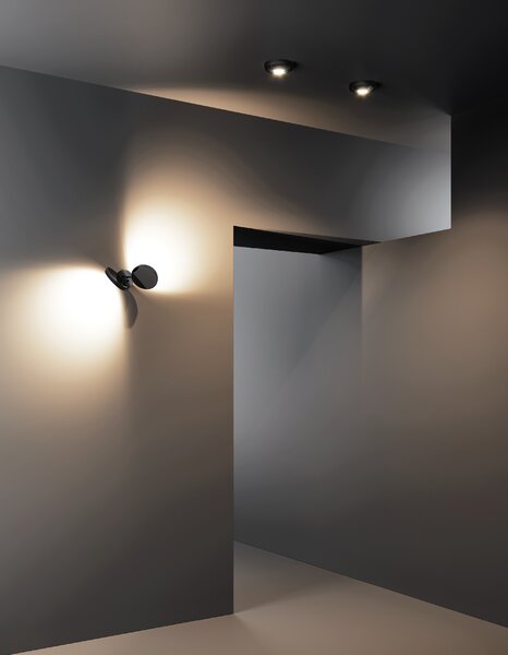 Lodes Nástěnné LED svítidlo NAUTILUS MINI, 12W, ø 8,5 cm, CRI90 Barva: Černá, Teplota světla: 2700K - teplá bílá