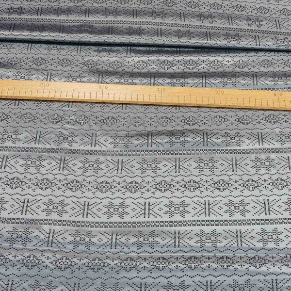Podšívka viskózová / acetát černo-šedá vzorovaná, š.140cm (látka v metráži)