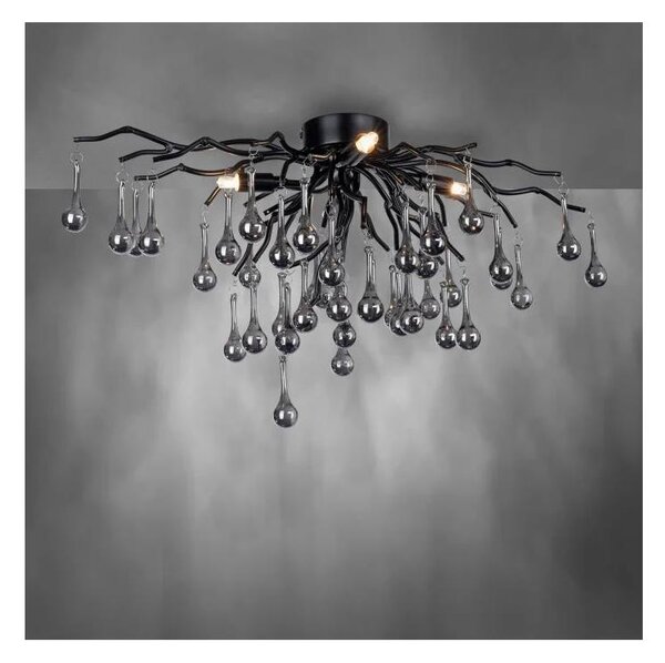 Paul Neuhaus 8090-18 - Přisazený lustr ICICLE 4xG9/40W/230V 30x60 cm černá