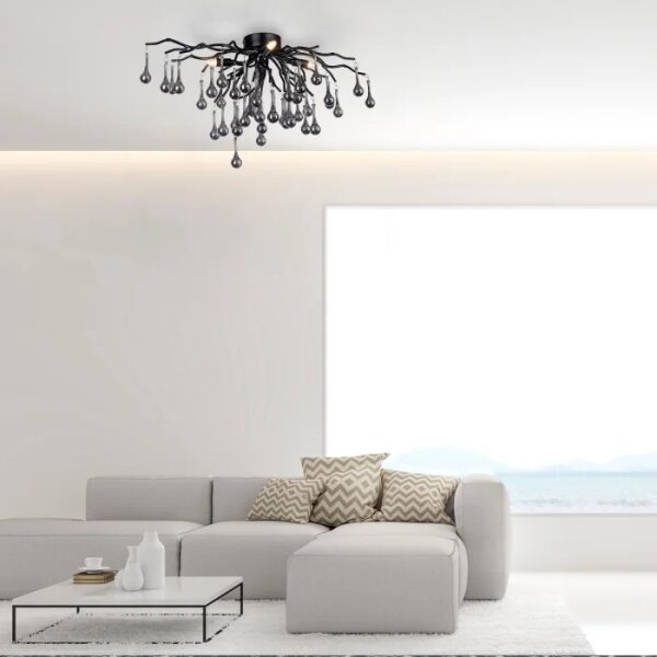 Paul Neuhaus 8090-18 - Přisazený lustr ICICLE 4xG9/40W/230V 30x60 cm černá