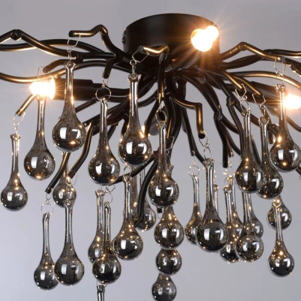 Paul Neuhaus 8090-18 - Přisazený lustr ICICLE 4xG9/40W/230V 30x60 cm černá