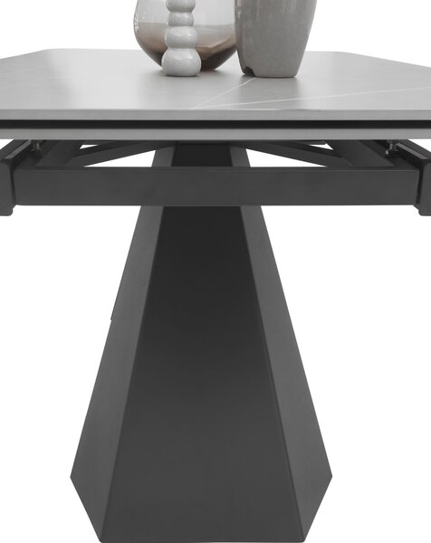 JÍDELNÍ STŮL, světle šedá, 160-240/90/76 cm P & B - Jídelní stoly, Online Only