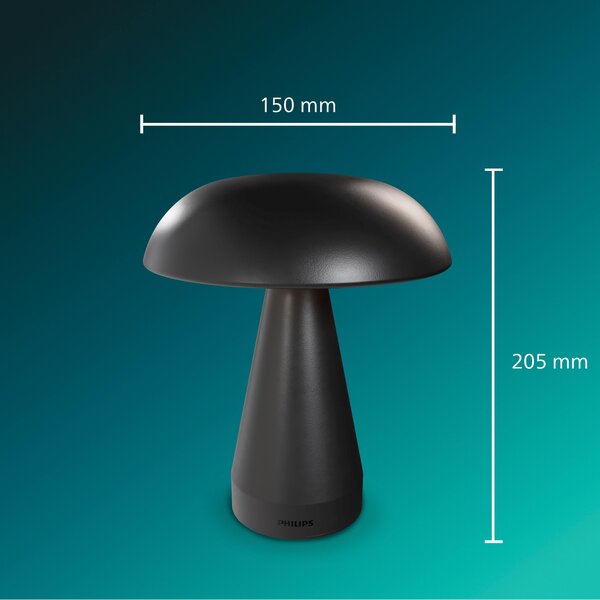 Mycena LED svítidlo DSK215 2W 30-65K USB, černá
