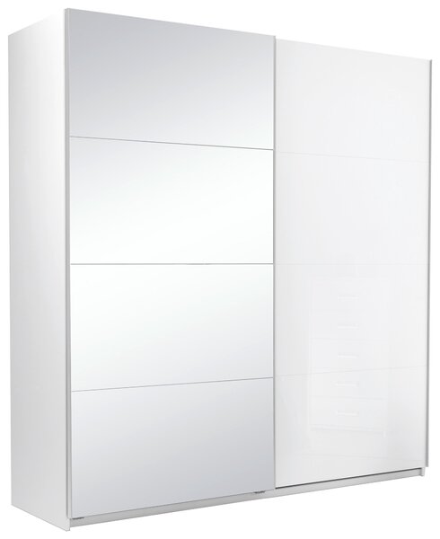 ŠATNÍ SKŘÍŇ S POSUVNÝMI DVEŘM, bílá, 200/210/62 cm MID.YOU - Šatní skříně, Online Only