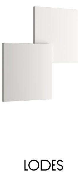 Lodes LED stropní svítidlo Puzzle Double Square, v. 30 cm, 2x16W Barva: Matná bílá, Teplota světla: 2700K - teplá bílá