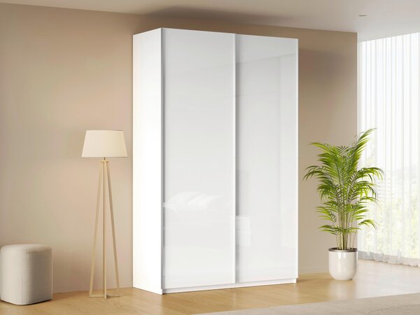 ŠATNÍ SKŘÍŇ S POSUVNÝMI DVEŘM, bílá, 150/210/62 cm MID.YOU - Šatní skříně, Online Only
