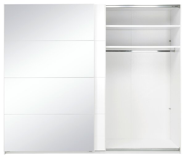 ŠATNÍ SKŘÍŇ S POSUVNÝMI DVEŘM, bílá, 250/210/62 cm MID.YOU - Šatní skříně, Online Only